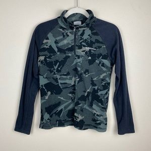Columbia Camo Fleece Quarter Zip Pullover - Youth Size Large